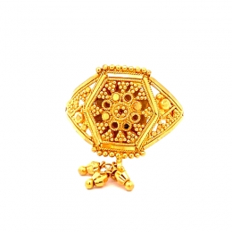 Hexagon shaped 22 Karat Yellow Gold Ring